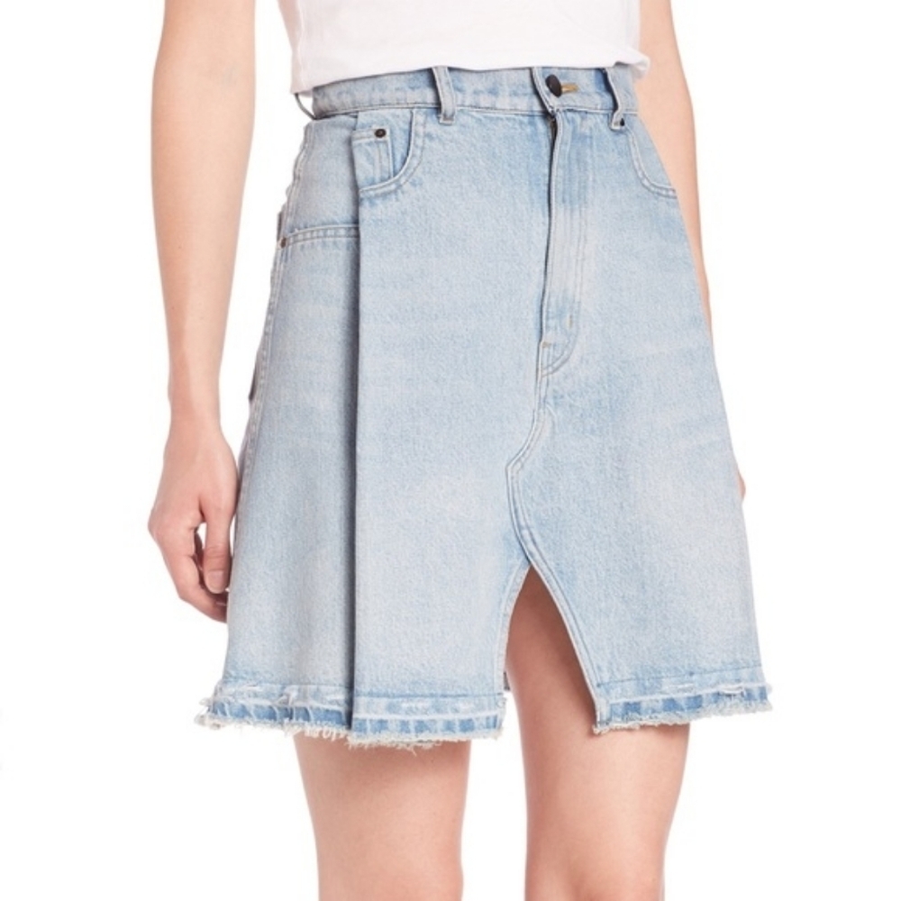 Alexander Wang Pleated Denim Skirt